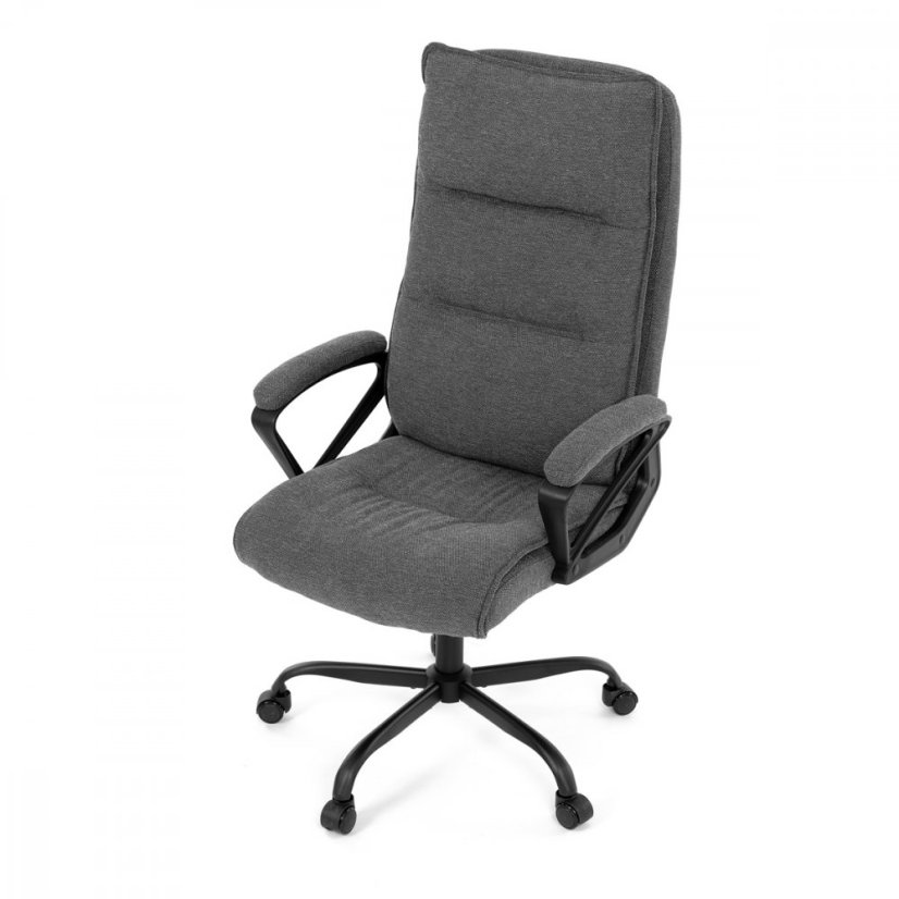 Kancelárske kreslo EZRA — kov, látka, sivá