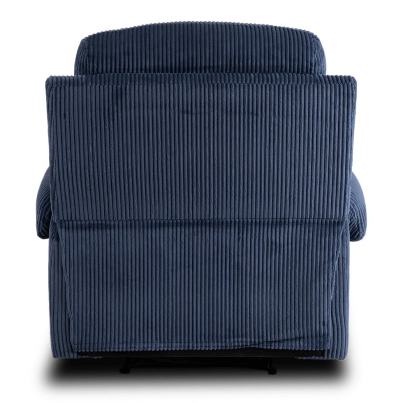 Kreslo TORRES Modrý manšestr – luxusný dizajn s držiakom na poháre