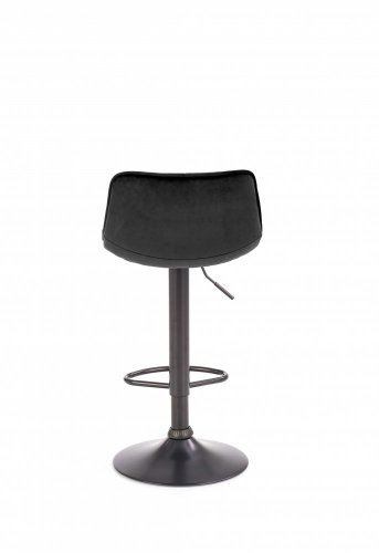 Barová židle DREY – kov, látka, černá
