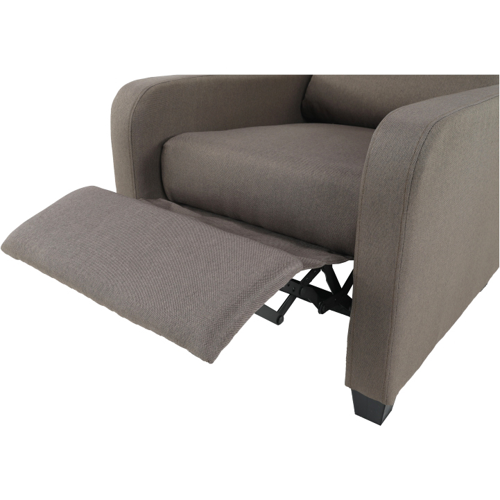 Polohovací relaxační křeslo TURNER — látka, hnědá Kondela