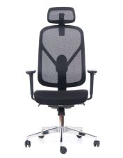 Kancelárska ergonomická stolička Sego EPOQ - sieťovaný chrbát, látka, čierna