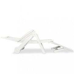 Zahradní polohovatelné lehátko ZAZI — plast, bílá Bibl