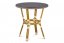 Zahradní stolek LANDER — černo-šedý plast, zlatý kov