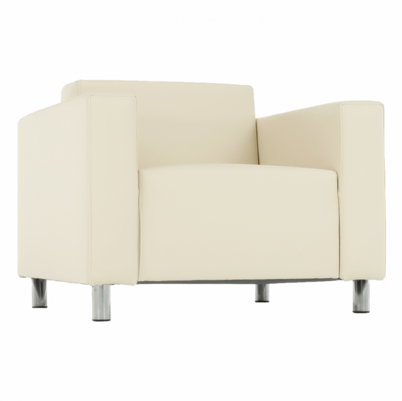 Relaxační křeslo HOMKER— ekokůže/béžová Kondela