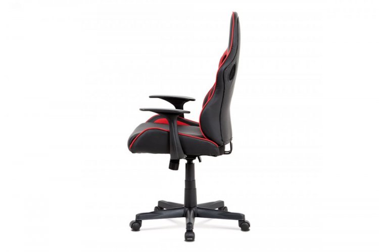 Herní židle GAMER - ekokůže, černá/červená
