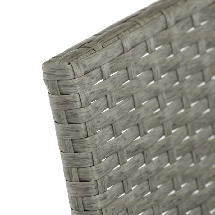 Záhradný set CAFEA 1+2 – sivý polyratan, tvrdené sklo