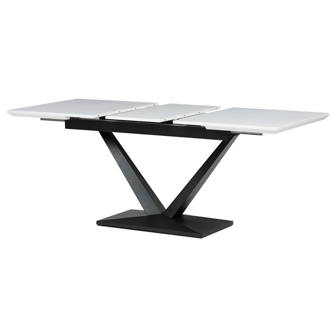 Jídelní rozkládací stůl TAVILO — 140x85x78 cm (rozklad +40 cm),  MDF, bílý Autronic