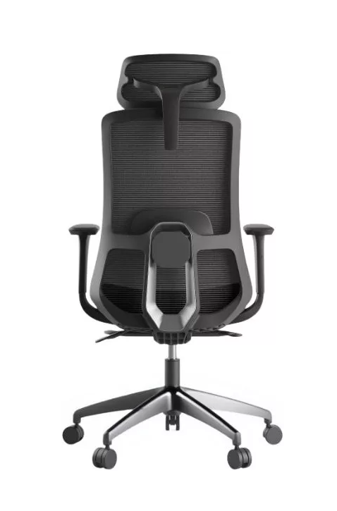 Kancelárska ergonomická stolička WISDOM s podhlavníkom - sieť, čierny plast, nosnosť 150 kg, viac farieb