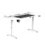 ULTRADESK HIGHLANDER XXL Biely pracovný stôl s elektrickým nastavením
