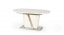 Jídelní kulatý rozkládací stůl IBERIS –⁠ 160x90x76 (+40), kov, krémový/šedý