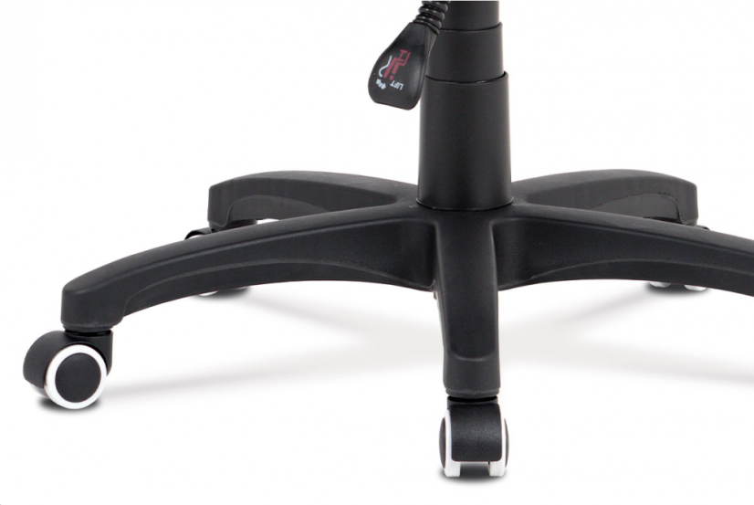 Kancelárska otočná stolička ROLAN na kolieskach — plast, šedá látka