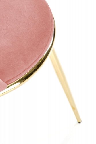 Jídelní židle NETIS - ocel, látka, růžová
