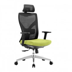 Kancelárska ergonomická stolička BOLTON - čierno-zelená, nosnosť 150 kg