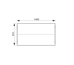 Jednací stůl GJ 1400 – rovný, 140 cm, Hobis