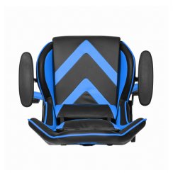 Herní křeslo na kolečkách Marvo Scorpion – PU kůže, černé/modré, nosnost 150 kg