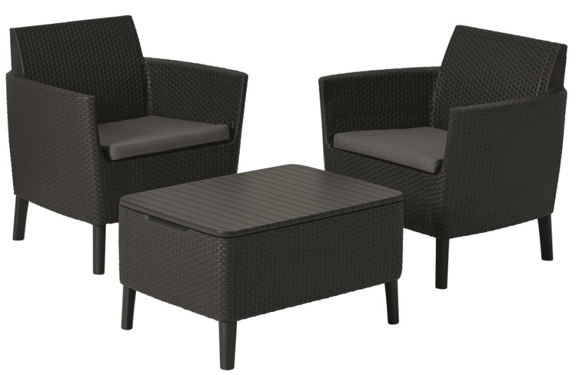 Zahradní set SALEMO balcony — umělý ratan, více barev