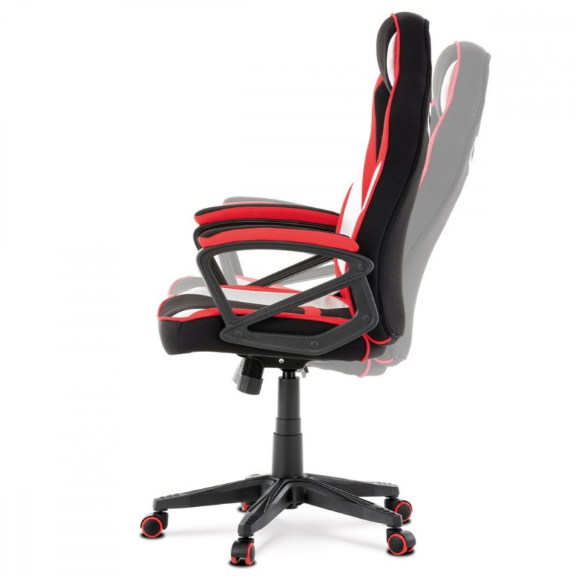 Herné kreslo RACING STYLE - látka, červená