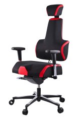 Zdravotní herní židle THERAPIA E+GAMER –⁠ černo-červená