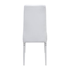 Jídelní židle SIGMA— kov / ekokůže, bílá IDEA nábytek