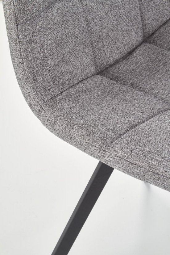 Jídelní židle DIMO – kov, látka, šedá Halmar