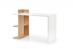 Psací stůl FINO – zlatý dub, bílá Halmar