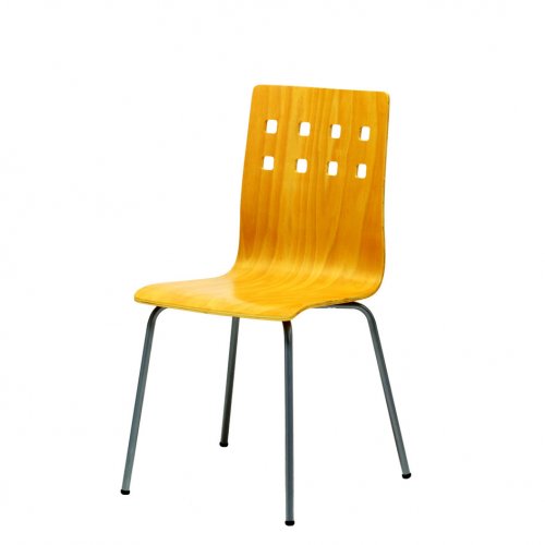 Židle Office Pro NELA – sedák i opěrák z bukové překližky - Moření Office Pro: Třešeň