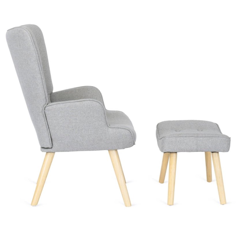 Elegantné šedé kreslo LOZANO 2 pre moderné interiéry