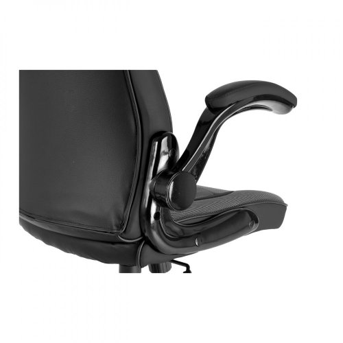 Herní židle A-RACER Q14 –⁠ látka/PU kůže, černá