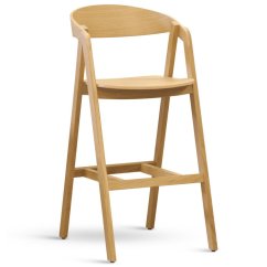 Židle GURU bar EMPIRE – černý lak nebo přírodní dub, výška sedu 72 cm Stima