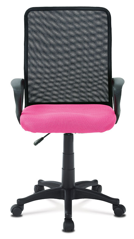Kancelářská židle na kolečkách PIX – černá/růžová