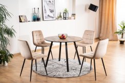 Jídelní židle MILA — kov, látka, černá / více barev