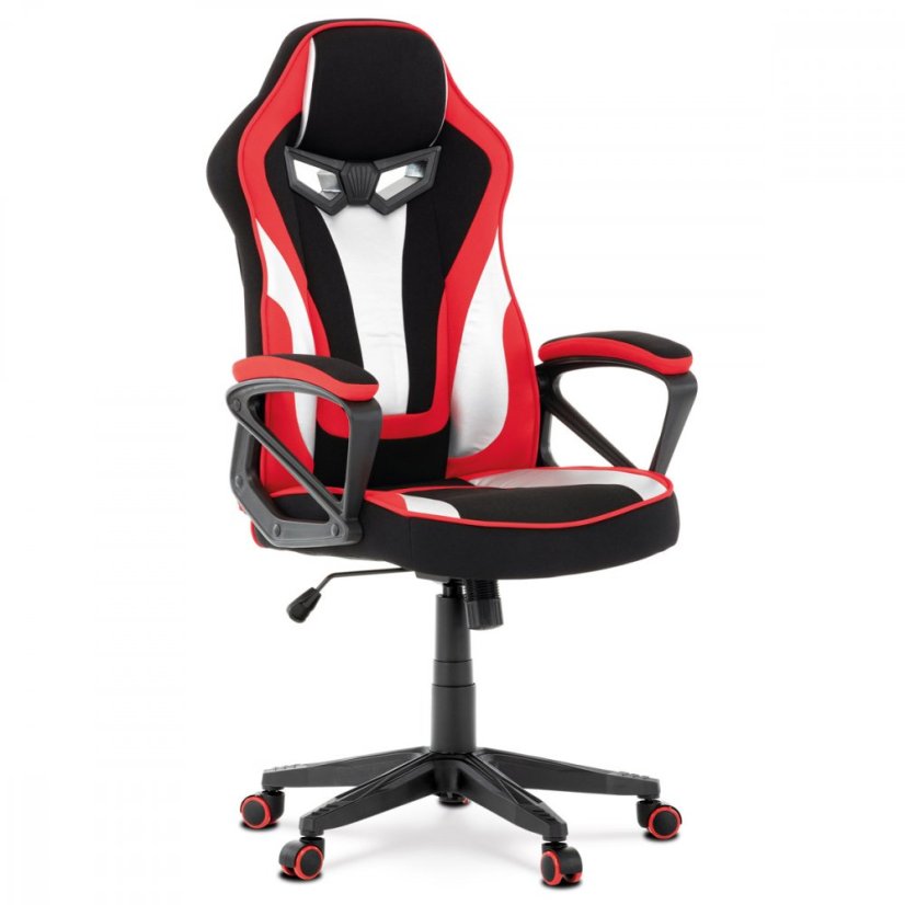 Herné kreslo RACING STYLE - látka, červená
