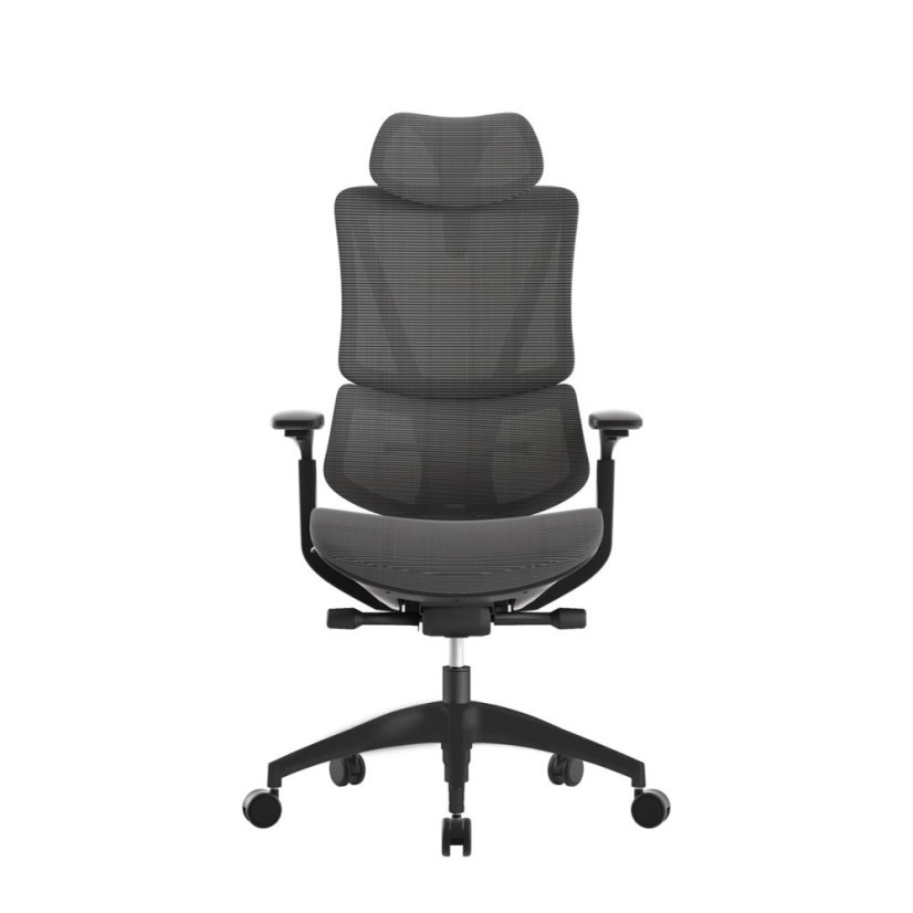 Kancelárska ergonomická stolička KLEM — tmavo sivá antracit