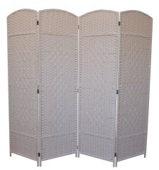 Paravan MANIRI II — dřevo, papír, bílá