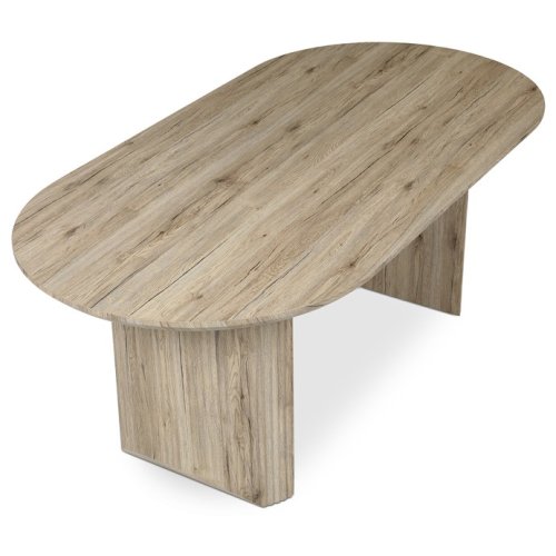 Jídelní stůl SORETO — 200x100x77 cm, MDF, dekor dub/ ořech
