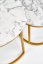 Set konferenčních stolků PAOLA — dekor mramor / zlatá