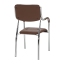 Konferenčná stolička ILHAM — kov, ekokoža, hnedá