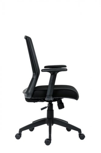 Kancelářská židle na kolečkách Antares NOVELLO –  s područkami, černá nebo šedá - Čalounění Novello: Černá