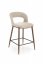 Barová židle LINUS — ocel, látka, béžová