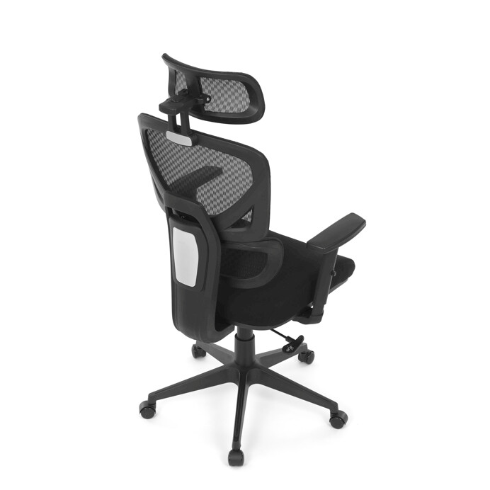 Ergonomická kancelárska stolička DENEB — čierny mesh poťah
