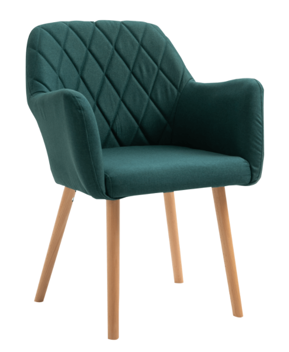 Jídelní křesílko EKIN — masiv buk, látka, více barev