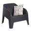 PETRA ARMCHAIR plastové křeslo - grafit (lehce poškrábané)