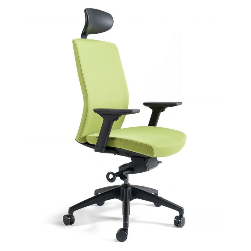 Kancelárska ergonomická stolička BESTUHL J2 SP — viac farieb, s podhlavníkom - Čalúnenie J2 SP: Zelená 203
