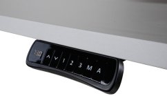 Elektricky výškově nastavitelný stůl SILENT — šedý, deska 138x80 šedá