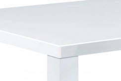 Jídelní stůl VILM – 120x80x76 cm, vysoký lesk bílý