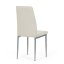 Elegantná jedálenská stolička LENA Autronic s krémovou látkou a sivými nohami