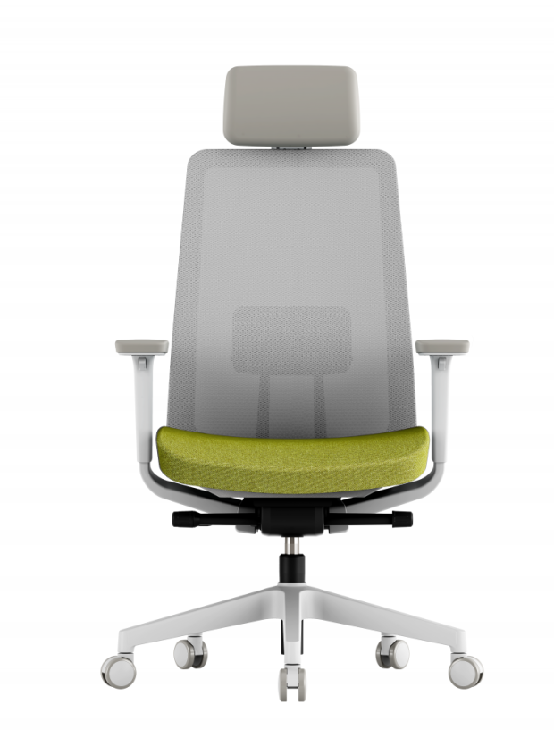 Kancelárska ergonomická stolička OFFICE More K10 W — viac farieb - K10 white - barevné varianty: Sivá