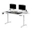 ULTRADESK HIGHLANDER XXL Biely pracovný stôl s elektrickým nastavením