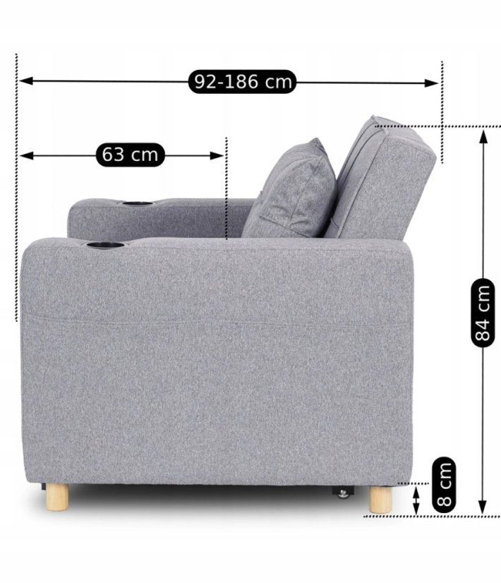 Kreslo SOLOR Šedé – moderná elegancia pre váš interiér