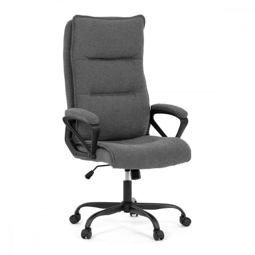 Kancelárske kreslo EZRA — kov, látka, sivá